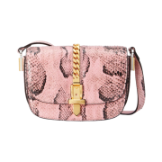 Gucci Sylvie 1969 Python Mini Shoulder Bag Pink