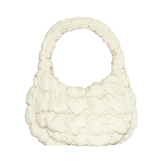 COS Quilted Micro Bag Off White