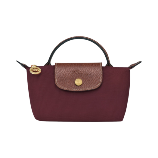 Longchamp Le Pliage Original Handle Pouch Burgundy