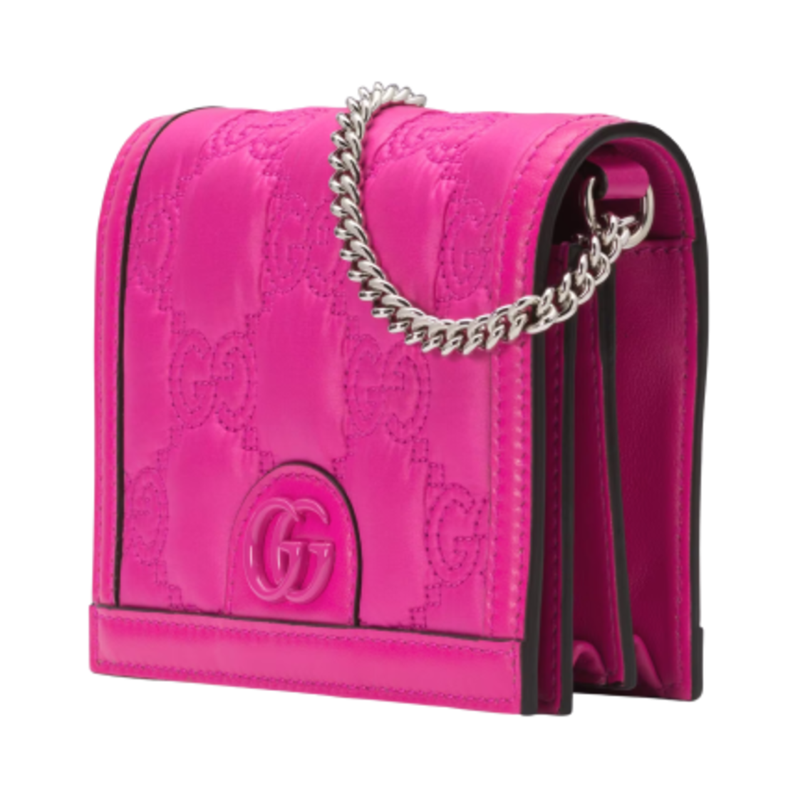 구찌 퀼티드 GG 마틀라세 나일론 미니 메신저백 푸시아(Gucci Quilted GG Matelasse Nylon Mini Messenger Bag Fuchsia) - 2