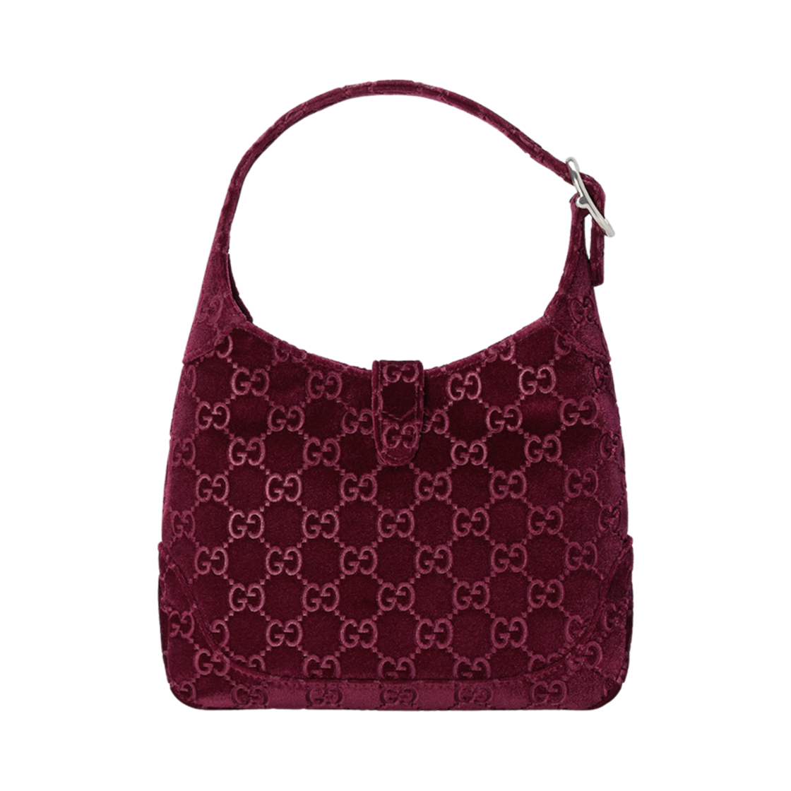 구찌 재키 1961 스몰 숄더백 버건디 GG 벨벳(Gucci Jackie 1961 Small Shoulder Bag Burgundy GG Velvet) - 4