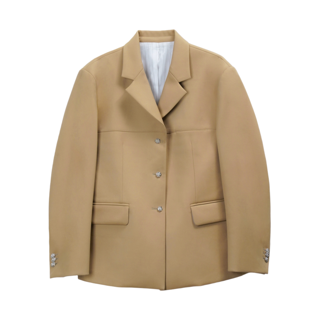 에스티유 우먼즈 3버튼 블레이저 베이지