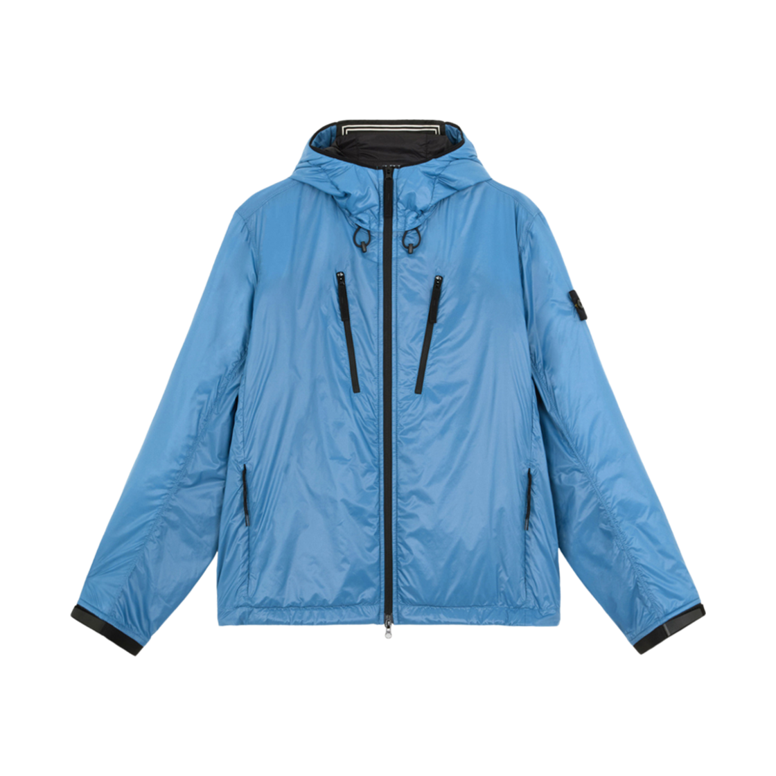 8115Q0425-V0024 Stone Island Q0425 Pertex Quantum Made From Netplus with Primaloft Insulation Technology Light Packable Blouson with Hood Avio Blue - 24FW