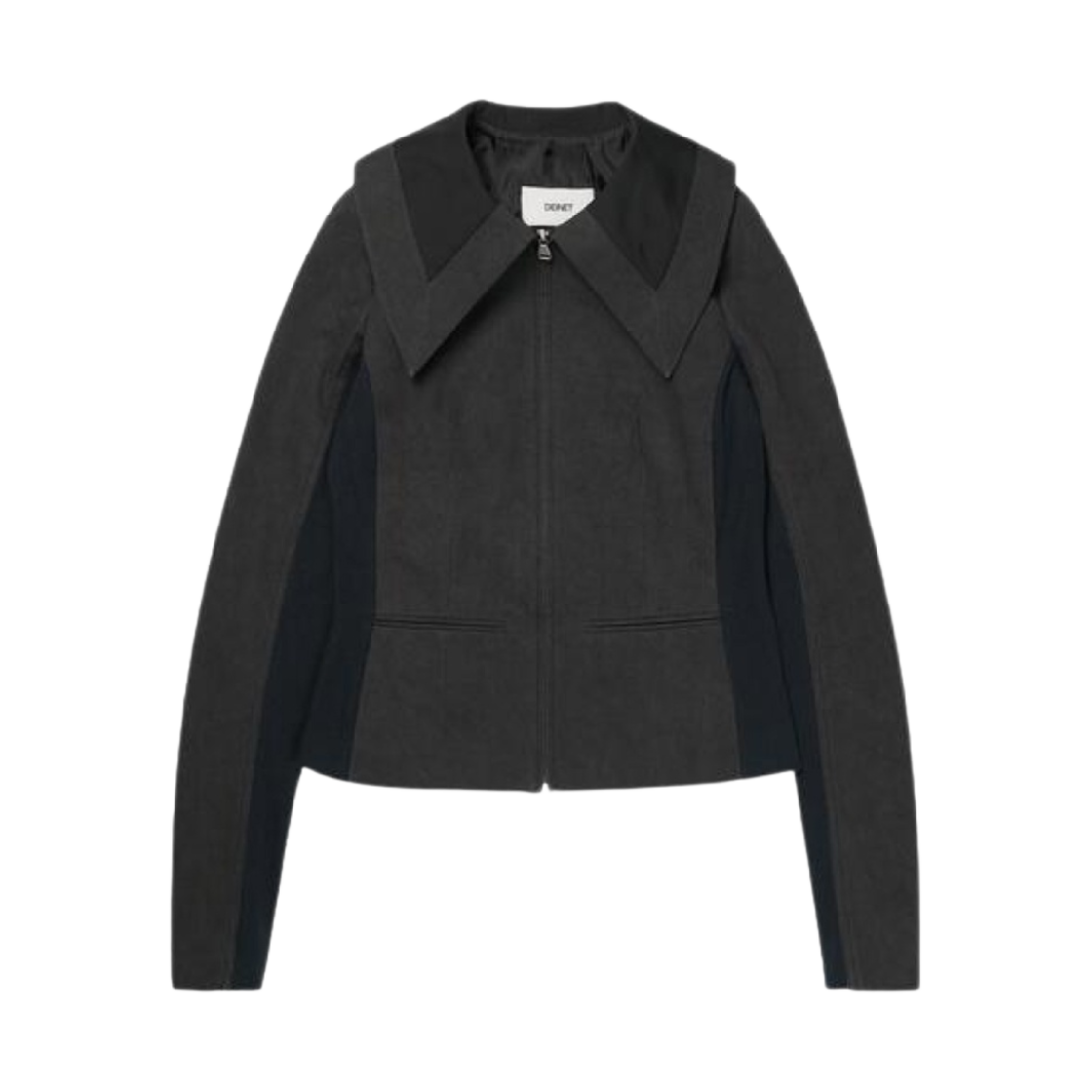 (W) 다이닛 컷팅 슬립 라인 자켓 차콜((W) Deinet Cutting Slim Line Jacket in Charcoal)