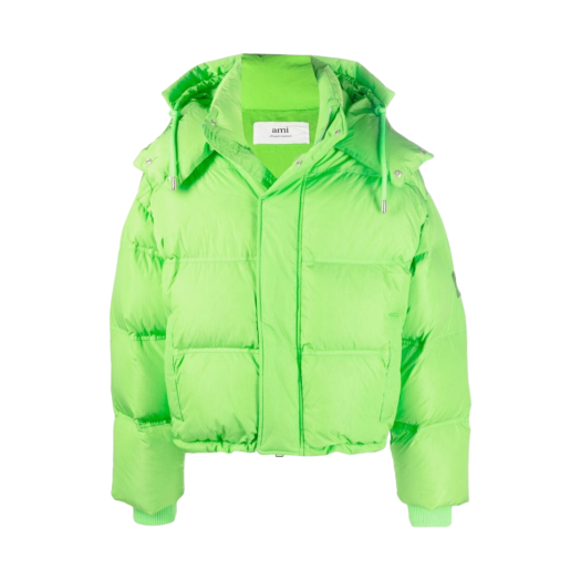 AMI de Coeur Patch Down Jacket Green