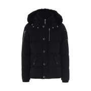 Moose Knuckles Threequarter Jacket Black Fox Fur Black