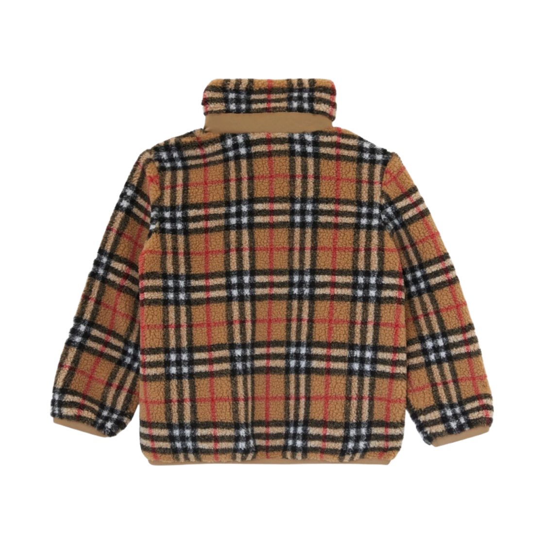 (키즈) 버버리 빈티지 체크 플리스 퍼넬 넥 자켓 아카이브 베이지((Kids) Burberry Vintage Check Fleece Funnel Neck Jacket Archive Beige) - 2
