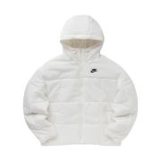 (W) Nike Classic Therma-Fit Loose Hooded Puffer Jacket White - Asia
