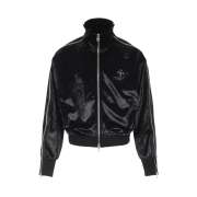 Surgery Side Zip Velvet Track Jacket Black