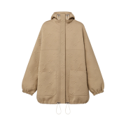 (W) Louis Vuitton 3D Monogram Parka Hoodie Beige