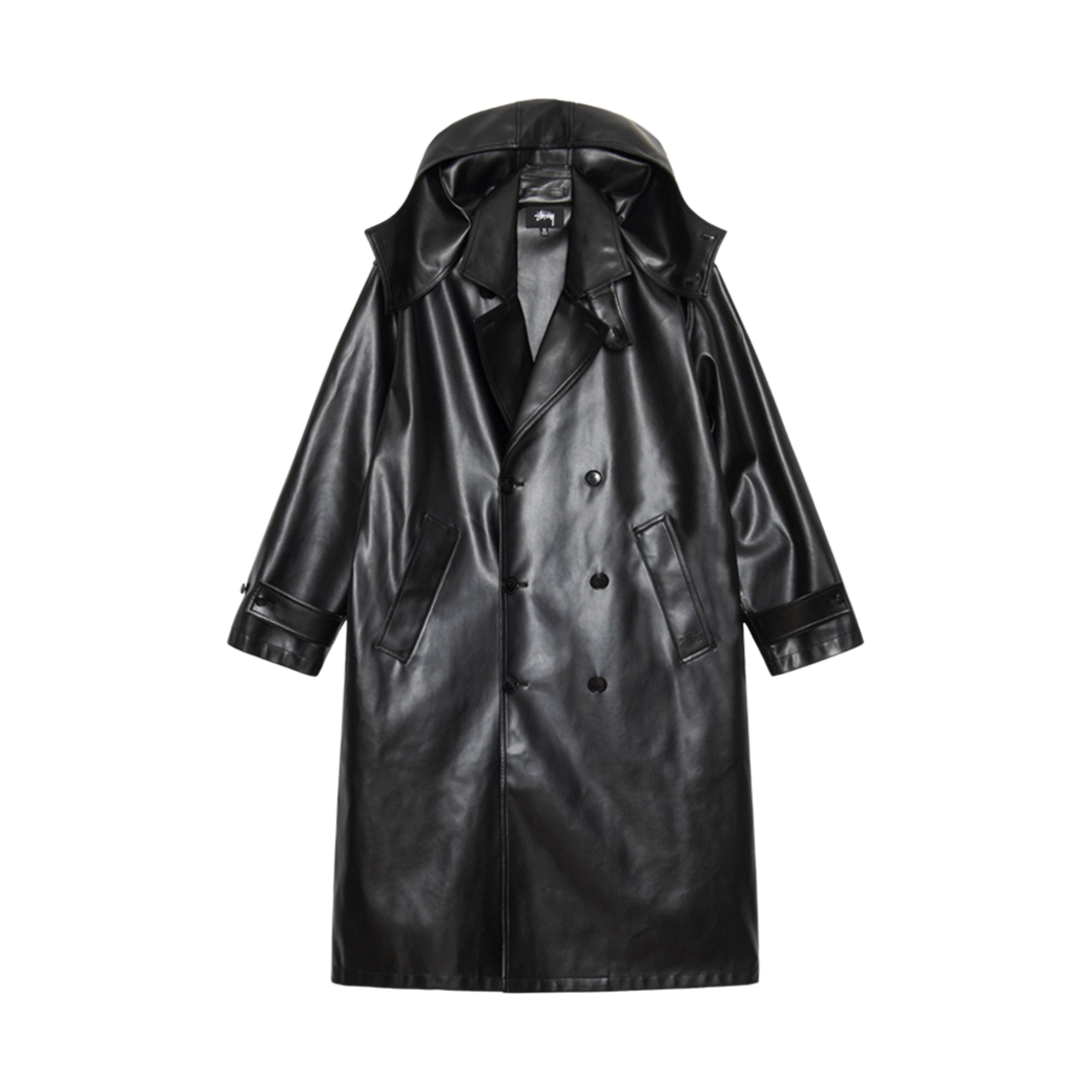 스투시 더블 브레스티드 트렌치 코트 블랙 | Stussy | KREAM