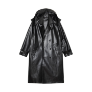 Stussy Double Breasted Trench Coat Black