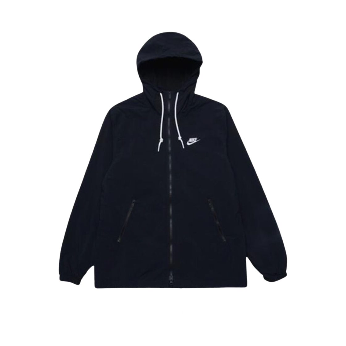 나이키 클럽 풀집 우븐 자켓 블랙 화이트 - US/EU