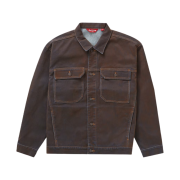 Supreme Flocked Denim Trucker Jacket Gold - 23SS