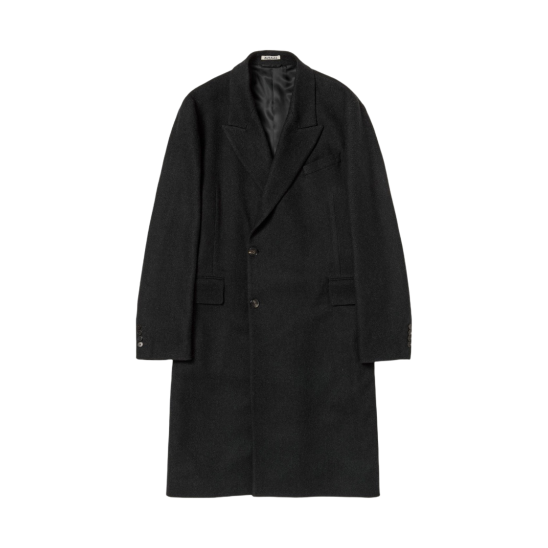 오라리 슈퍼 파인 울 트윌 멜튼 체스터필드 코트 차콜 샴브레이 - 23AW(Auralee Super Fine Wool Twill Melton Chesterfield Coat Charcoal Chambray - 23AW) - 1