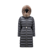 (W) Moncler Leersie Long Down Jacket Dark Grey - 22FW