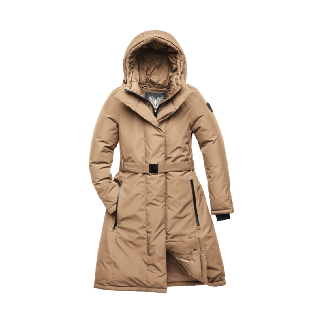 (W) 노비스 라라 벨티드 파카 폰((W) Nobis Lara Belted Parka Fawn)