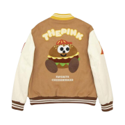 Vandy The Pink Charr Burger Varsity Jacket Mustard Brown