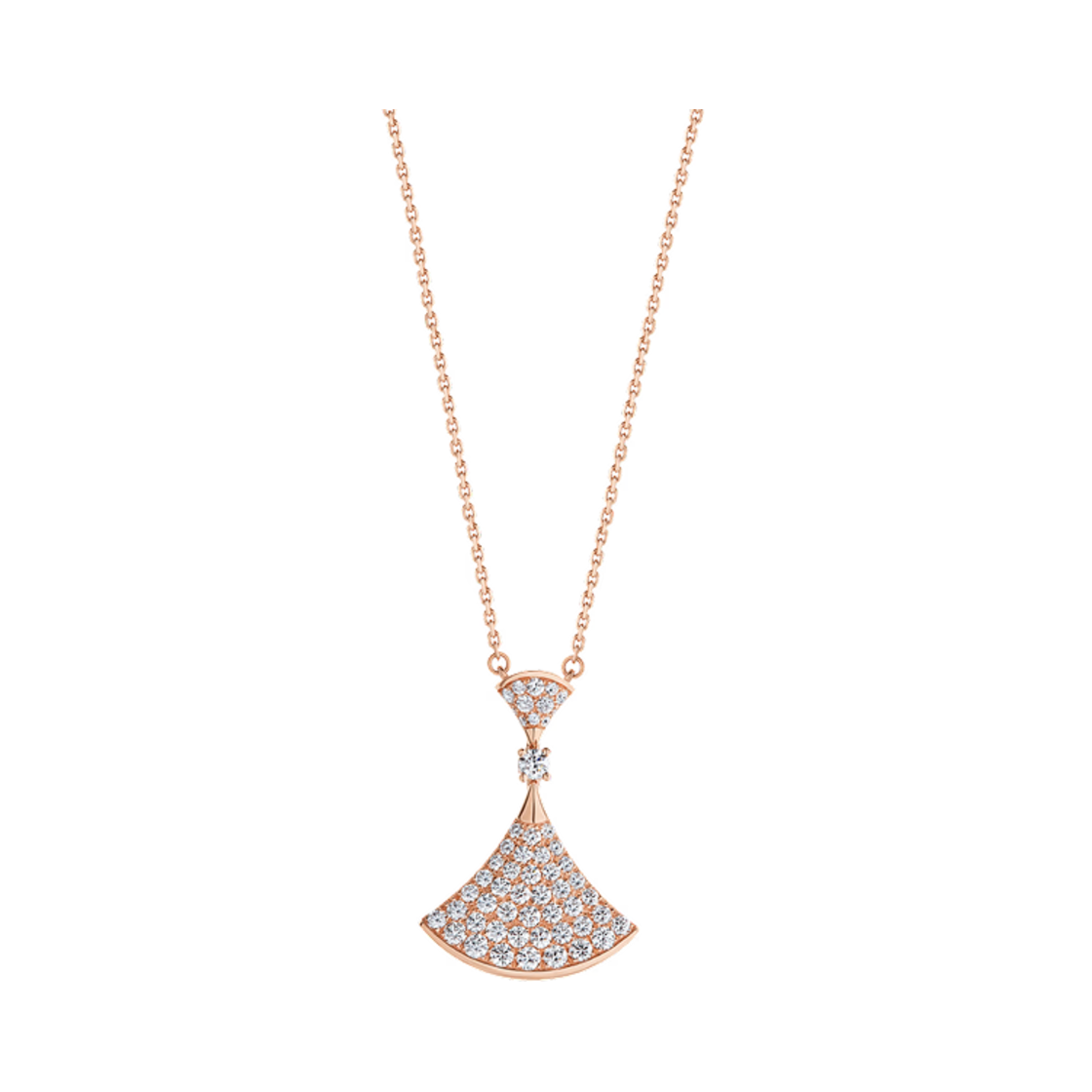 358121 Bulgari Divas Dream Necklace Rose Gold Diamonds