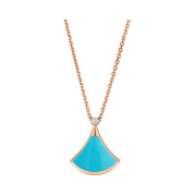 Bulgari Divas Dream Necklace Rose Gold Turquoise Diamond