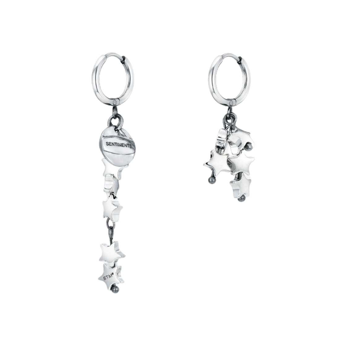 센티멍 넘버 328 스타 언발란스 이어링 실버(Sentiments No.328 Star Unbalance Earring Silver) - 1