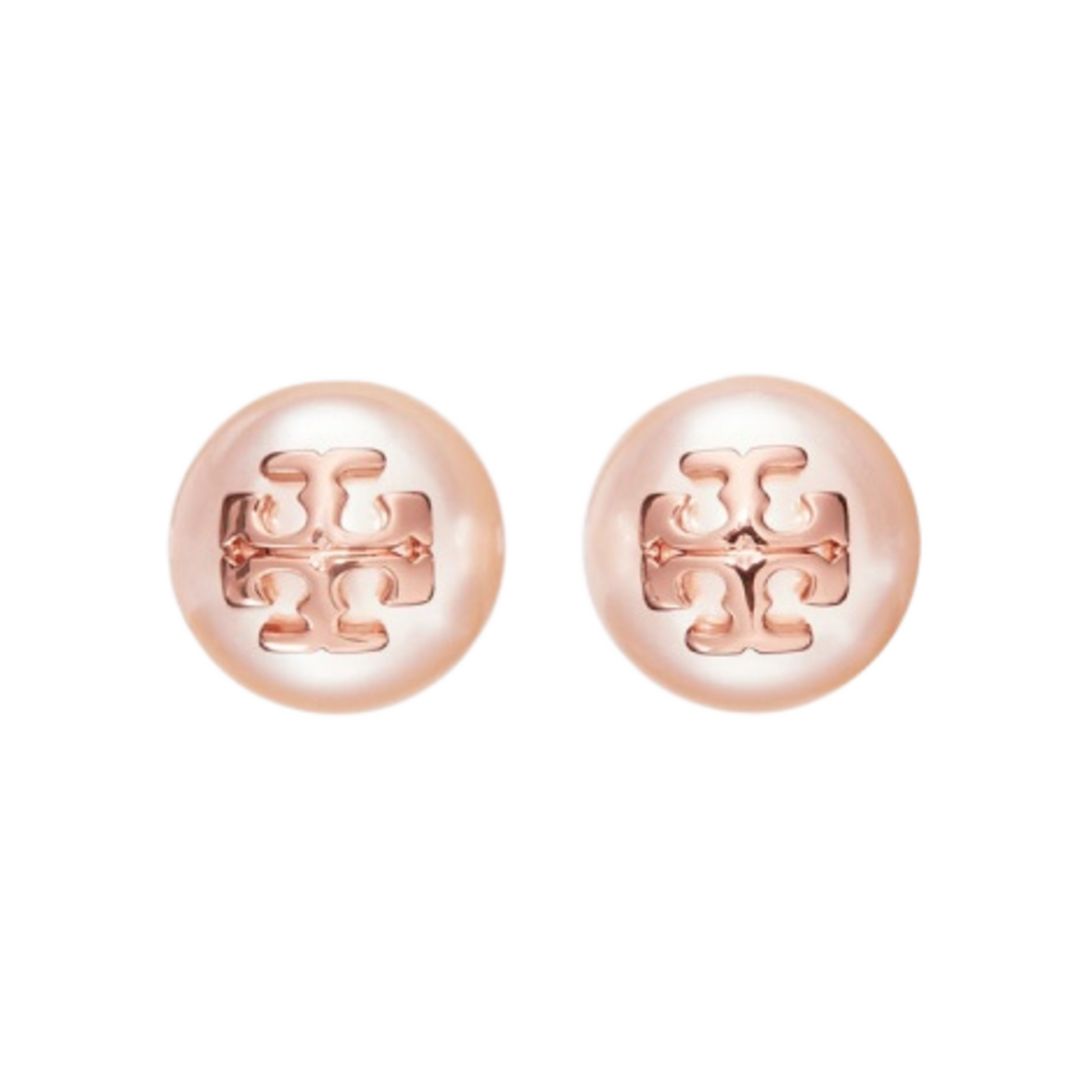 (W) 토리버치 크리스탈 펄 스터드 이어링 로즈 골드((W) Tory Burch Crystal Pearl Stud Earring Rose Gold) - 1