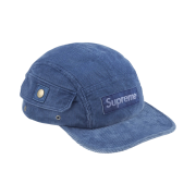 Supreme Corduroy Pocket Camp Cap Blue - 24SS