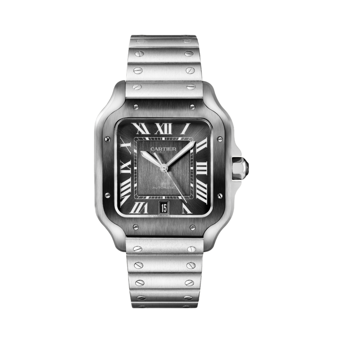 까르띠에 산토스 드 워치 라지 오토매틱 스틸 ADLC 메탈 브레이슬릿