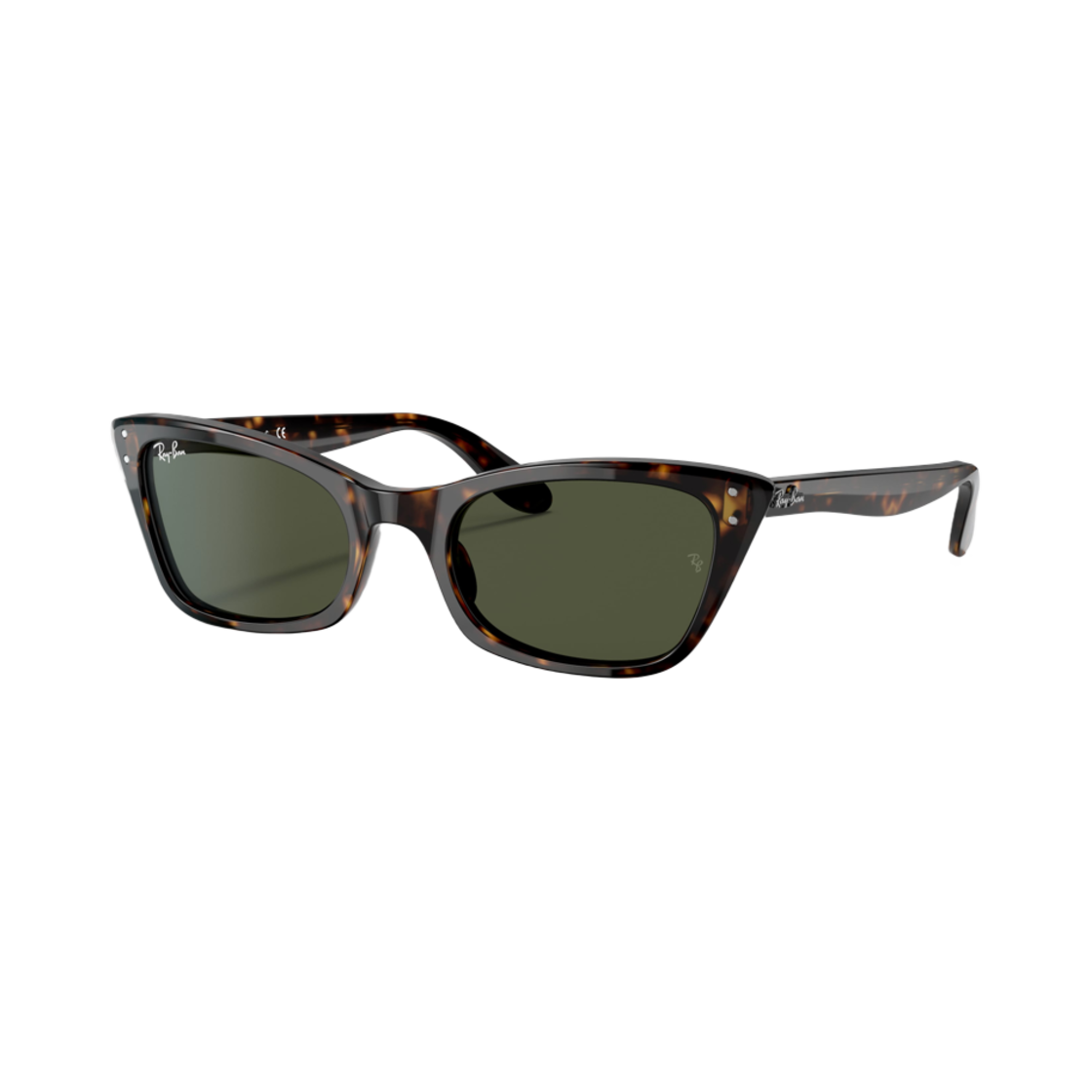 (W) 레이밴 레이디 버뱅크 폴리쉬드 하바나 프레임 그린 클래식 렌즈 하이 브릿지 핏((W) Ray-Ban Lady Burbank Polished Havana Frame Green Classic Lenses High Bridge Fit) - 1