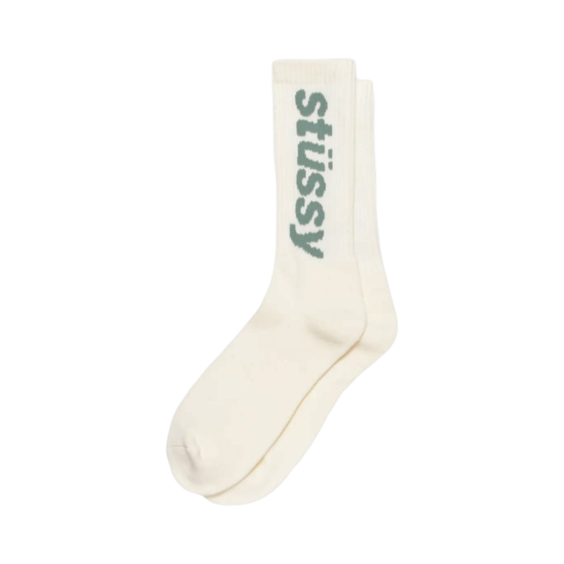 스투시 헬베티카 크루 삭스 쉬폰 스톤(Stussy Helvetica Crew Socks Chiffon Stone) - 1
