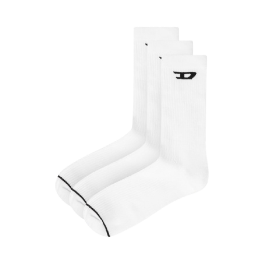 A154050LKBI-E4124 Diesel Skm-D-Crew Light Socks White (3 Pack)