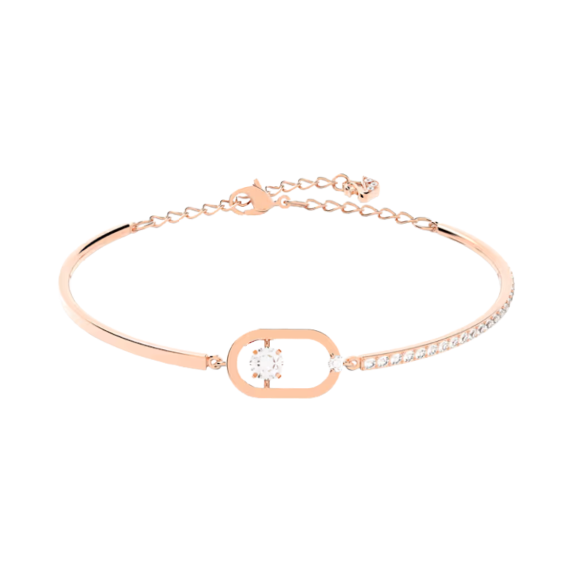5472382 (W) Swarovski Una Bracelet Round Cut White Rose Gold Tone Plated