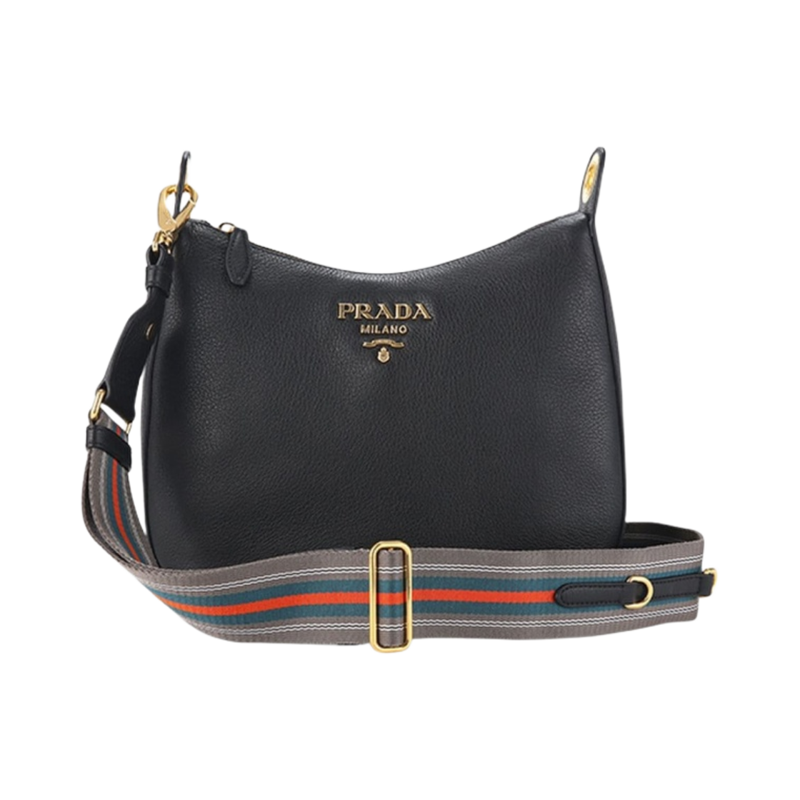 프라다 비텔로 호보 크로스바디백 블랙(Prada Vitello Hobo Crossbody Bag Black) - 1