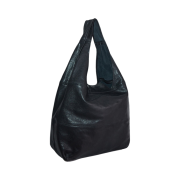 Paloma Wool Riba Large Leather Shoulder Bag Black