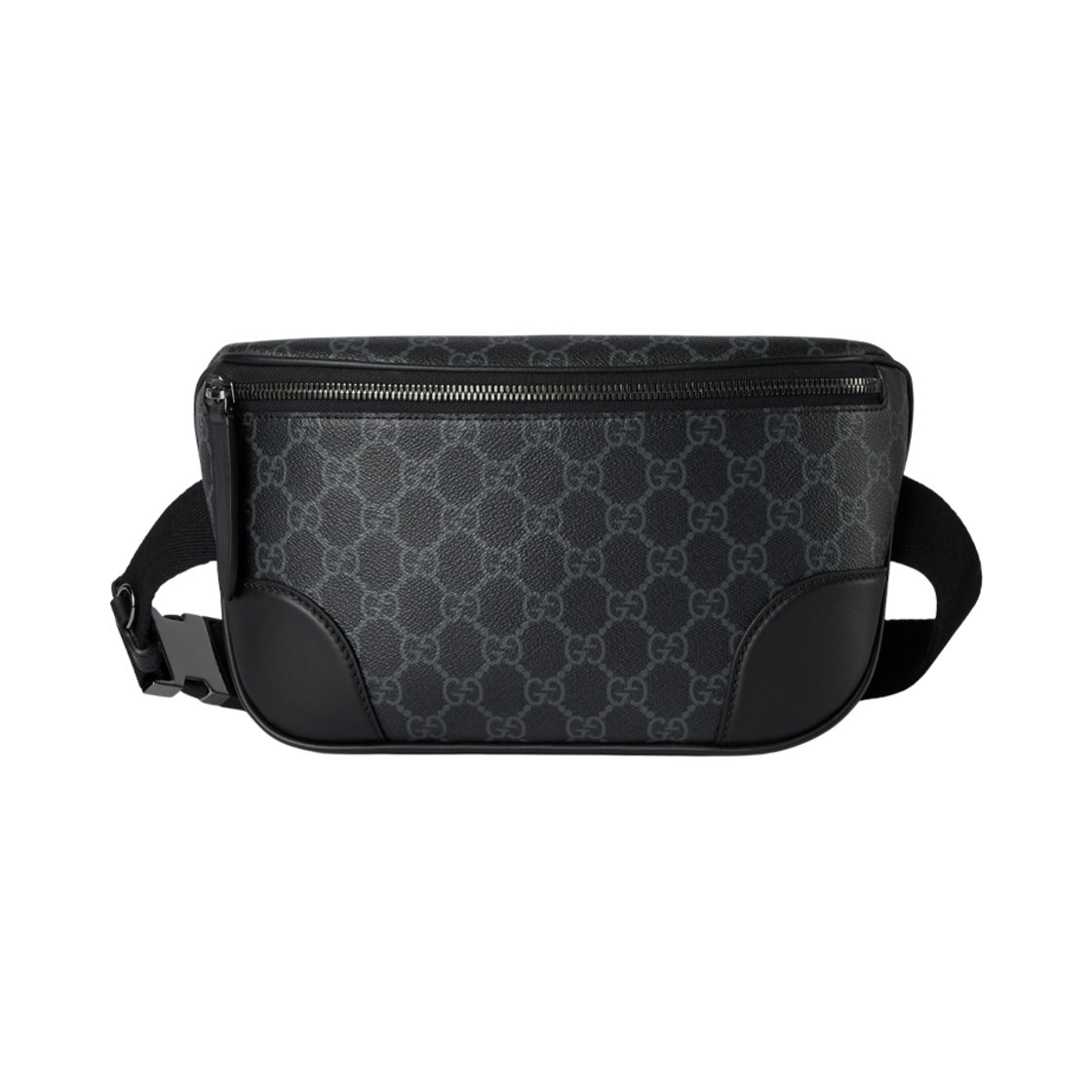821162-FAED9-1000 Gucci GG Emblem Medium Belt Bag Black