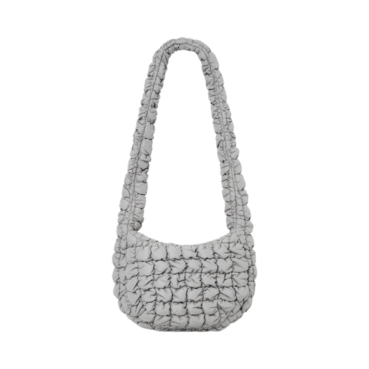 Cos Quilted Messenger Bag Grey