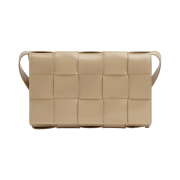 Bottega Veneta Brushed Leather Cassette Porridge