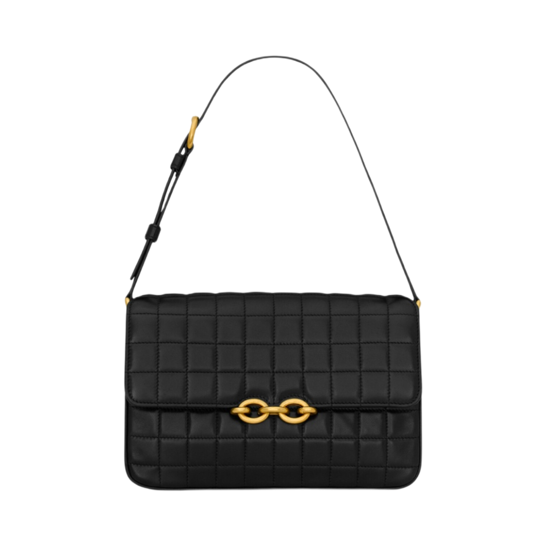 생로랑 르 메일론 사첼 퀼티드 램스킨 블랙(Saint Laurent Le Maillon Satchel in Quilted Lambskin Black) - 1