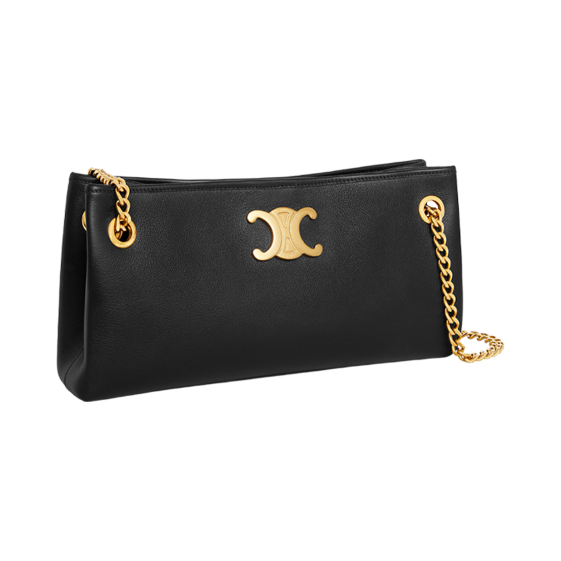 셀린느 뉴스페이퍼 체인 백 트리옹프 소프트 서플 카프스킨 블랙(Celine Newspaper Chain Bag Triomphe Soft in Supple Calfskin Black) - 2