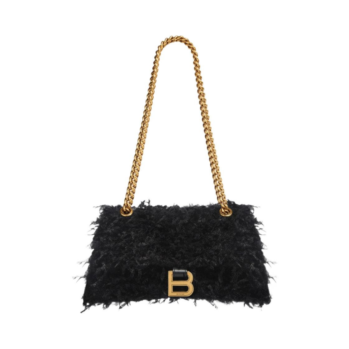 발렌시아가 크러쉬 스몰 체인 백 패브릭 페더 블랙(Balenciaga Crush Small Chain Bag Frabric Feathers Black) - 1