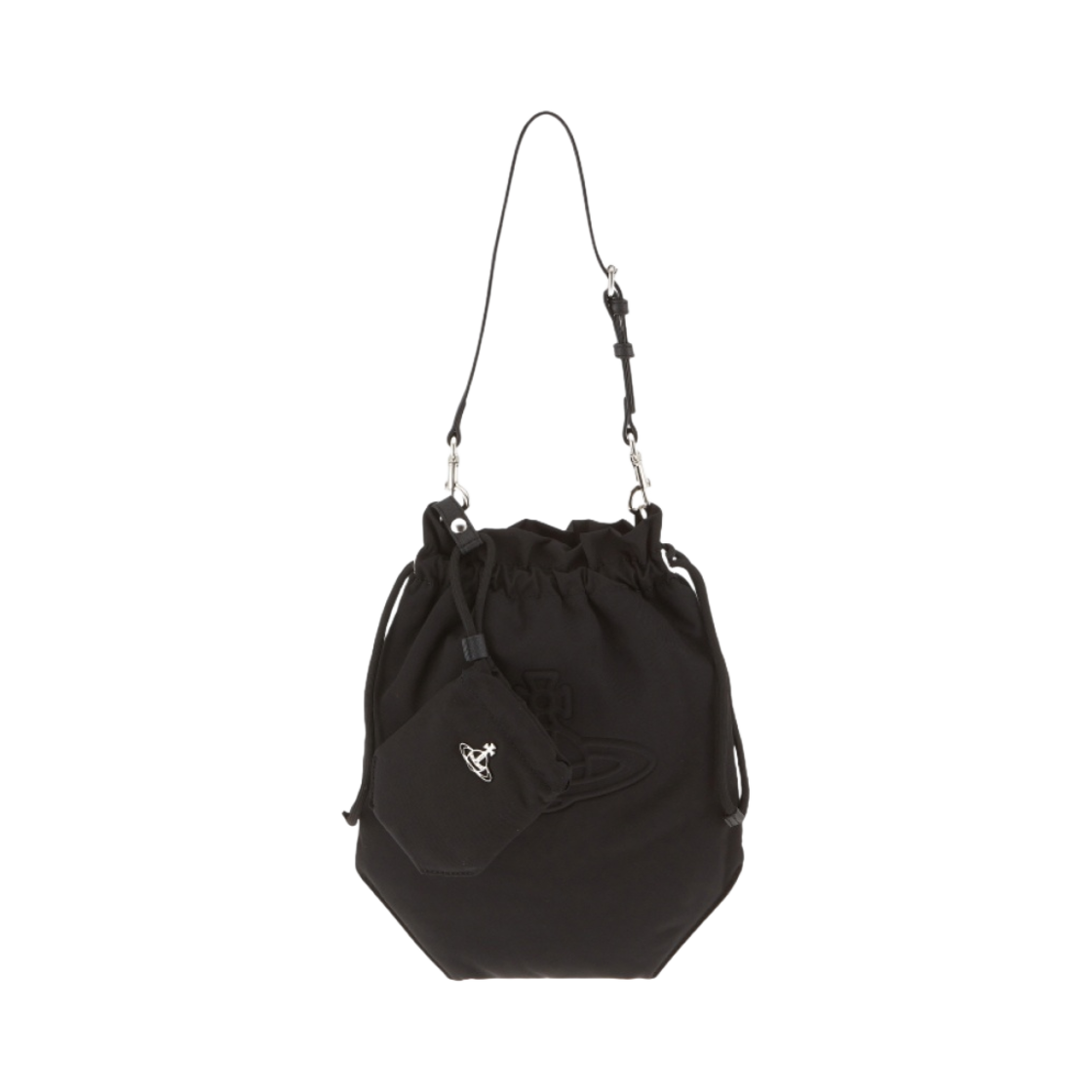 비비안 웨스트우드 리나일론 드로우스트링 버킷백 블랙(Vivienne Westwood Re-Nylon Drawstring Bucket Bag Black) - 1