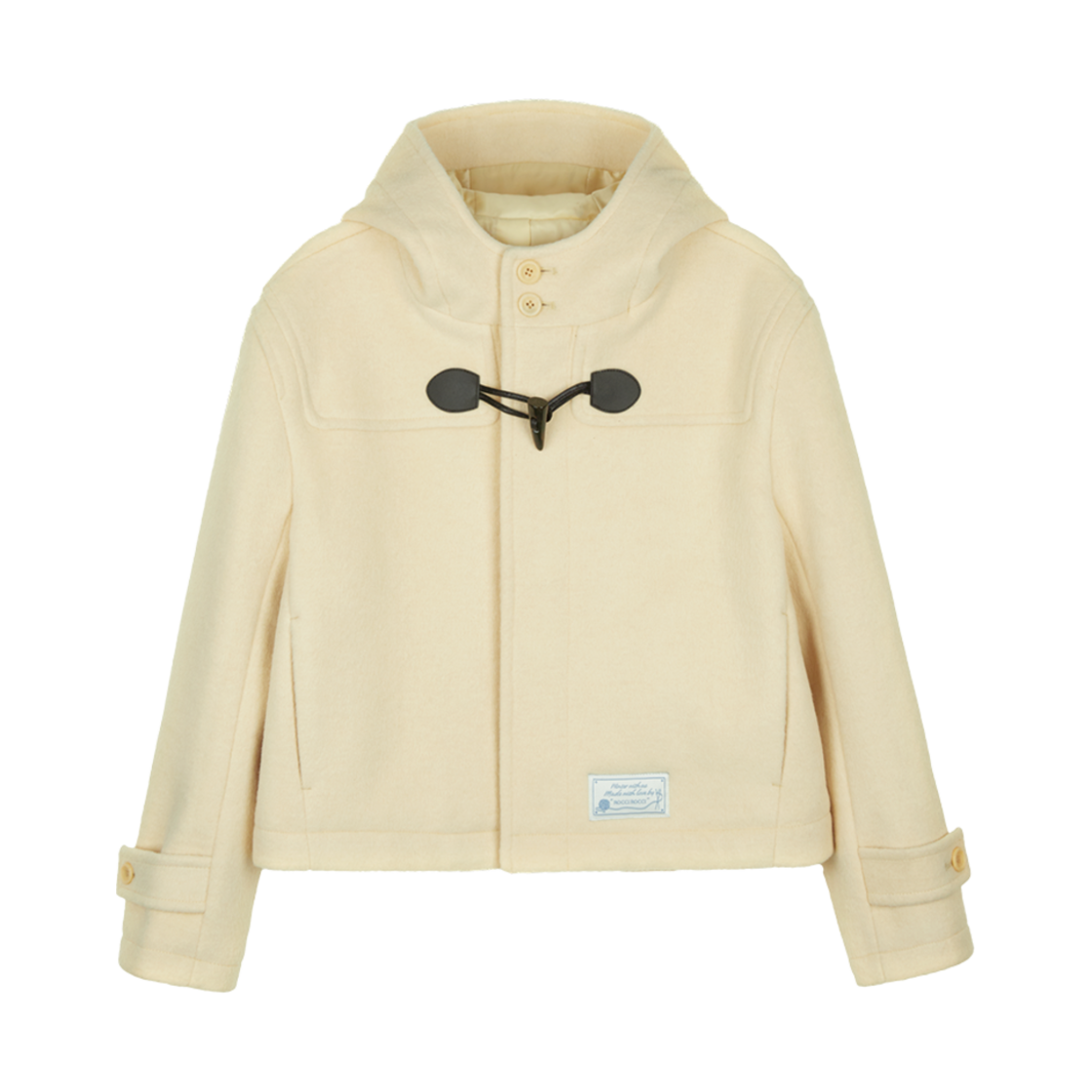 R4WW011BEOS ROCCI ROCCI Crop Hood Wool Duffle Coat Butter Beige