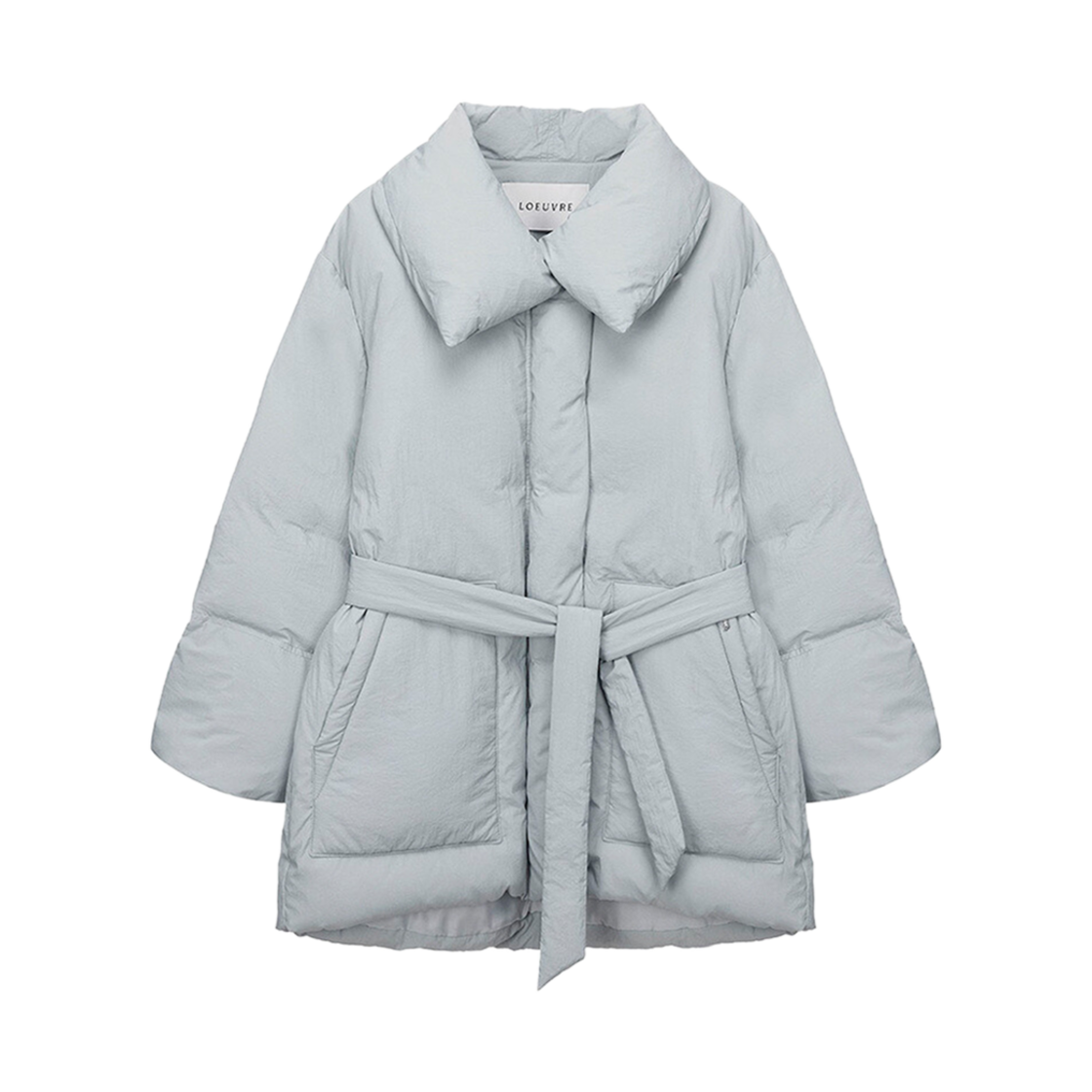 SD3WM492 (W) Loeuvre Belted Down Jumper Sky Blue