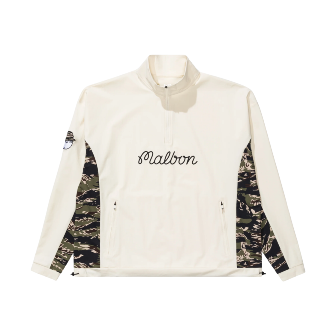 - Malbon Golf x Undefeated Performance 1/4 Zip Pullover Egret