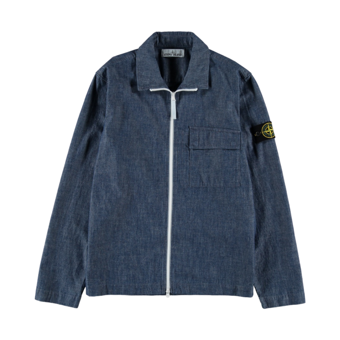 스톤 아일랜드 11207 샴브레이 캔버스 오버셔츠 워시 - 21SS(Stone Island 11207 Chambray Canvas Overshirt Wash - 21SS)