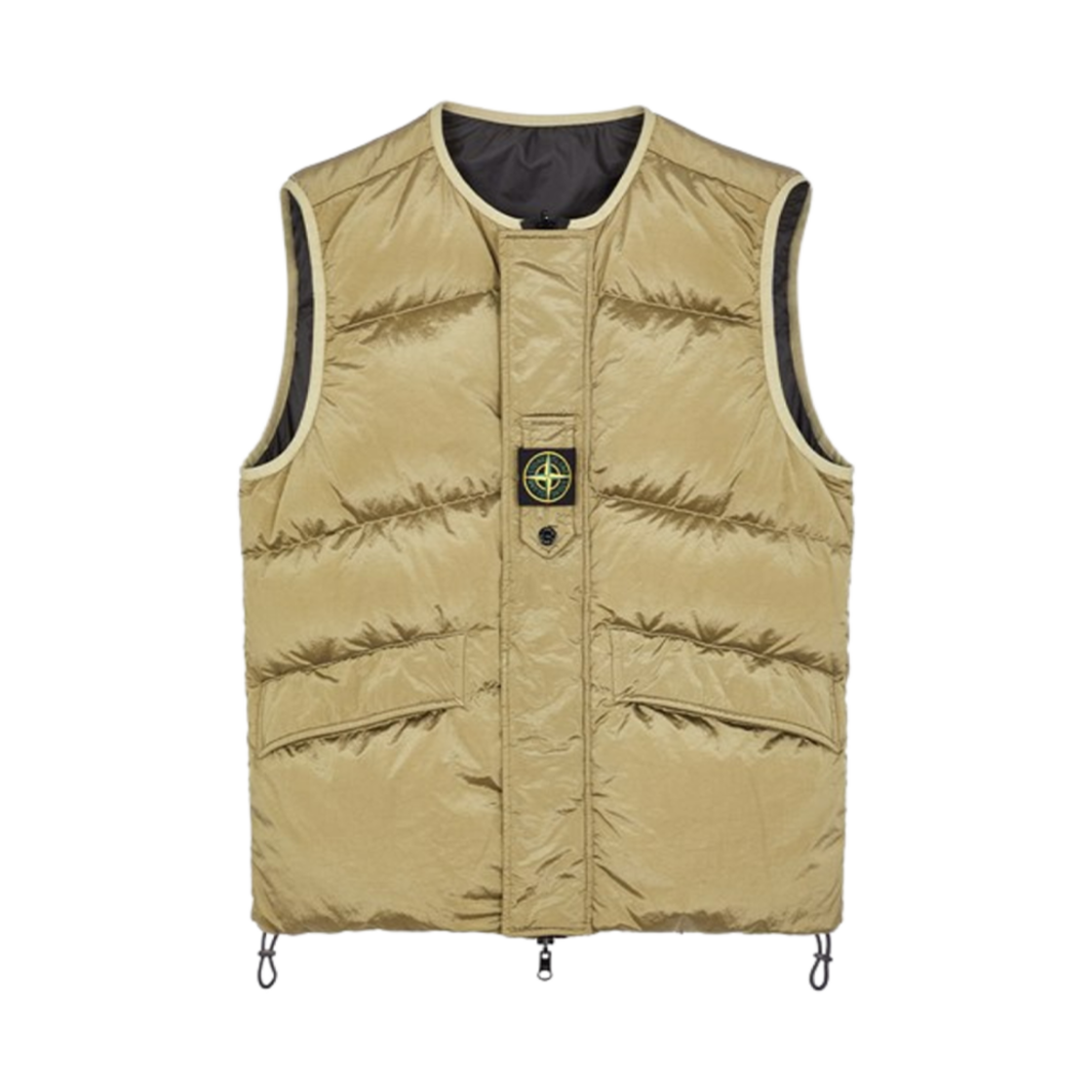 스톤 아일랜드 G1119 나일론 메탈 에코닐 재생 나일론 다운 리버시블 자켓 에크루 - 23FW(Stone Island G1119 Nylon Metal in Econyl Regenerated Nylon Down Reversible Jacket Ecru - 23FW) - 1