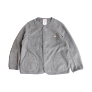(W) Danton Fleece Collarless Jacket Dark Grey