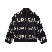 Supreme Reversible Logo Fleece Jacket Black - 18FW