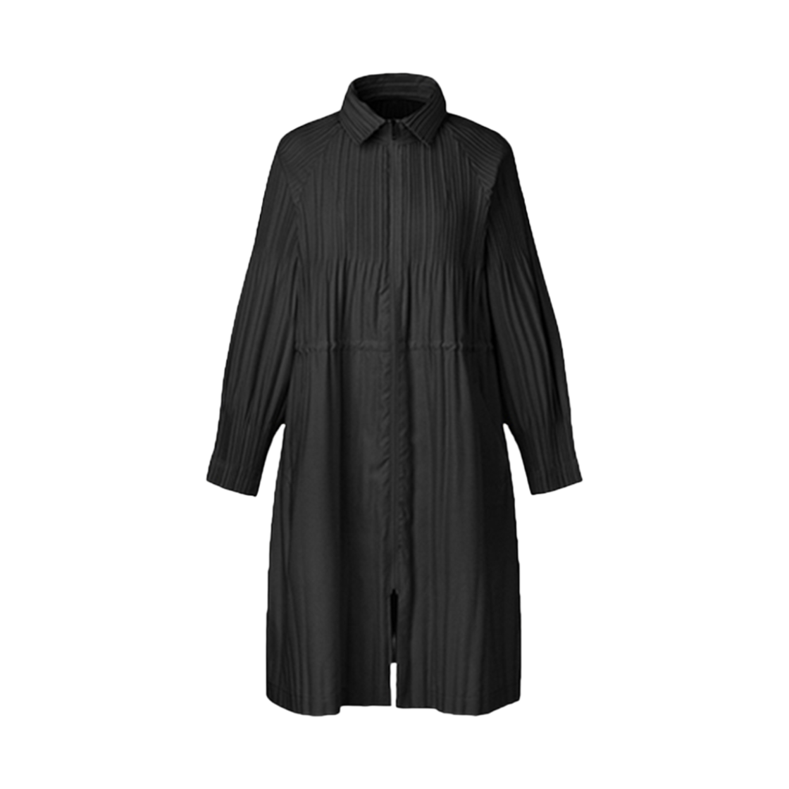 WJU3ABK Monplisse Women Safari Long Pleats Outer Black