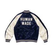 Human Made Satin Stadium Jacket Navy
